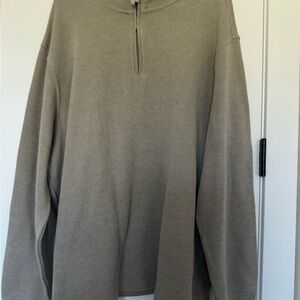 3XL Men’s Gray Sweater With Zip Up Neck, George